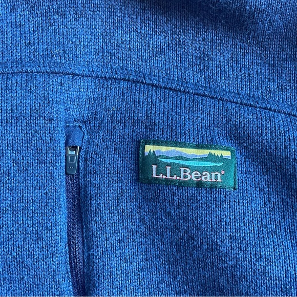 L.L.Bean | Men's XXL Sweater Fleece Full-Zip Jacket in Bright Navy Plus Outdoor - Picture 4 of 8